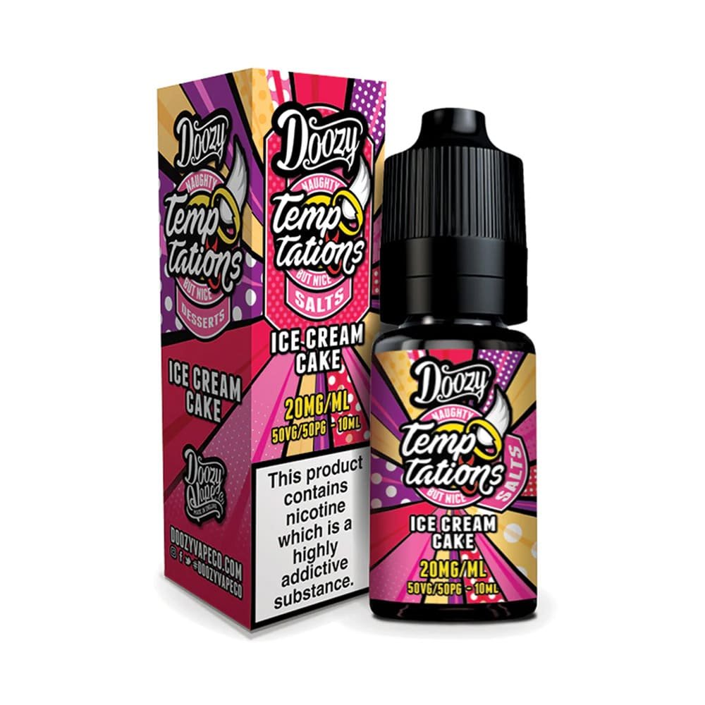 Doozy Vape Temptations Ice Cream Cake 10ml Nicsalt E Liquid