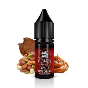 Just Juice Tobacco Club Nutty Caramel 10ml Nic Salt E Liquid