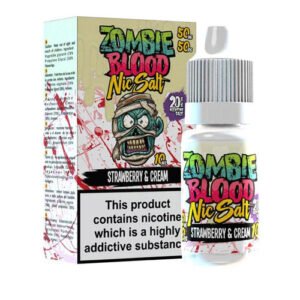 Strawberry & Cream 10ml Nicsalt Eliquid by Zombie Blood